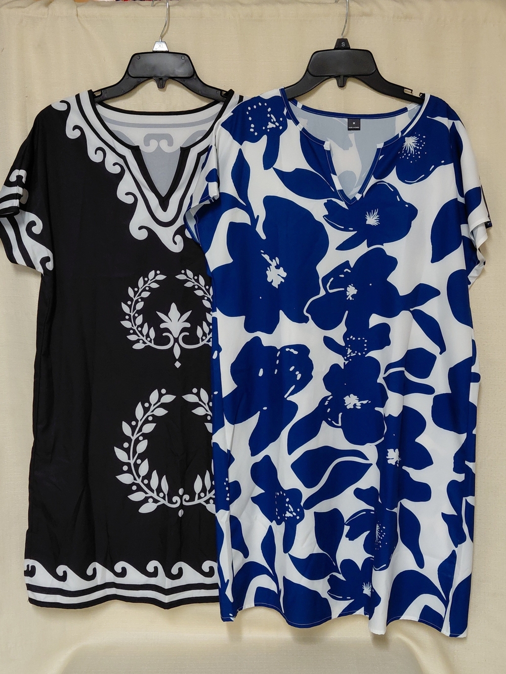💥2 Dresses- Emery Rose & Shein *Floral Midi Blue/Black Lightweight Womens (M)